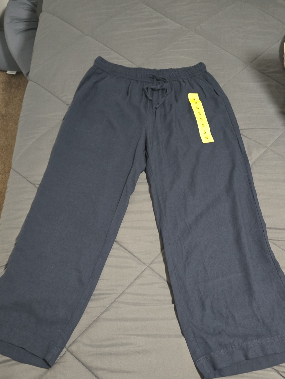 Splendid Navy Cropped Wide-Leg Pants